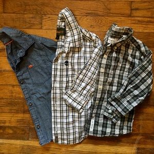 Boy’s Lot of 3 Long Sleeve Button Up Shirts Size 4